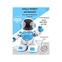 14 Fonksiyon Dev Boy Astronot Uzaktan Kumandalı Programlanabilir 40 Cm. Mavi