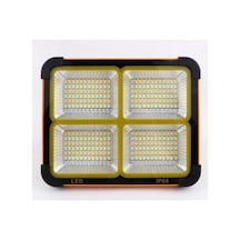 Ct-4698 Güneş Enerjili Solar 200w Watt Led Projektör Taşınabilir Sarı Beyaz Ve Çakar Işık Lamba