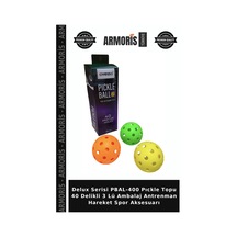 Delux Serisi Pbal-400 Pıckle Topu 40 Delikli 3 Lü Ambalaj Antrenman Hareket Spor Aksesuarı Çok Renkli