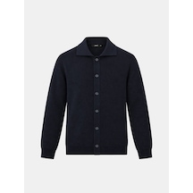 Xint Lacivert Yumuşak Dokulu Regular Fit Hırka 801861