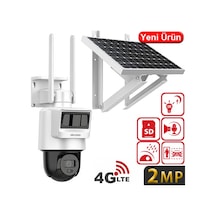 Hikvision Ds-2de2c200ıwg-k/4g/c05s10 2mp 4g Dış Mekan Güneş Enerjili Pt Güvenlik Kamerası - Çift