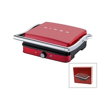 Lb Kırmızı Izgara Ve Tost Makinesi Ayarlanabilir Isı 180 Derece Açılabilir Üst Gövde Ssm-2571