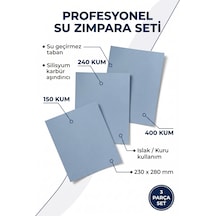 Starcke Su Zımparası Seti 150-240-400 Kum 230x280 Mm 3 Parça Islak Kuru Tabaka Zımpara