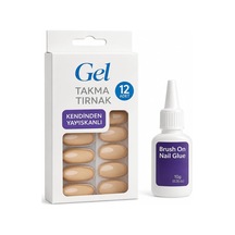 Vıvaluxe Gel Takma Tırnak Seti 12 Adet Kendinden Yapışkanlı Press-on Nails, Doğal Görünüm, Dayanıklı Ve Kolay