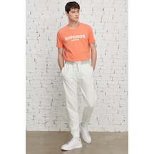 AC&Co / Altınyıldız Classics Erkek Ekru Bej Standart Fit Normal Kesim Eşofman Altı Ekru Bej