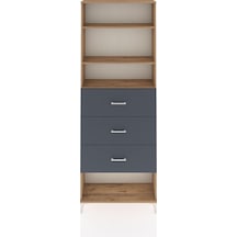 Arges Dolap 3 Raflı 3 Çekmeceli 88x30x243 Çam-antrasit Çam Arges Dolap 3 Raflı 3 Çekmeceli 88x30x243 Çam-antrasit Çam