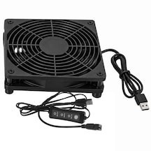 6035 Usb Soğutucu Fan Laptop Modem Konsol Altı Hız Ayarlı 120mm 5v 3 Kademe On Off Kontrol
