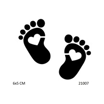 Airbrush Tattoo Kalpli Ayak İzi Yapışkanlı Stencil Süsleme Ve Boyama Kalıbı