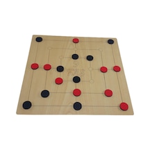 Ahşap 9 Taş Akıl. Zeka ve Strateji Oyunu (dokuztaş. Dokuz Taş)