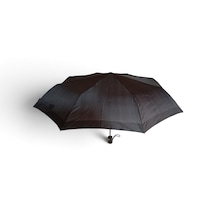Elma Shop Tam Otomatik Şemsiye - Siyah Mini Kareli - Dayanıklı - Kırılmaya Karşı Yay Destekli - 100 Cm Çap - Eva Su Geçirmez Yağmurluk Hediyeli Siyah - Gri