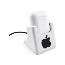 Airpods Şarj Standı Masaüstü Kulaklık Kutusu Standı Dekoratif Organizer Sert Plastik Beyaz Tasarım Çok Renkli
