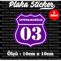 03 Afyonkarahisar İl Şehir Plaka Sticker Futbol Spor Kulüb