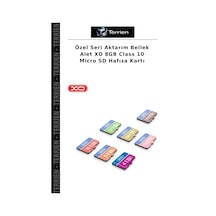 Özel Seri Aktarım Bellek Alet Xo 8gb Class 10 Micro Sd Hafıza Kartı