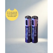 Sabit Voltajlı Usb Type-c Şarjlı Aaa Lityum Pil 1.5v