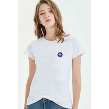 K Pop Galaxy K Pop Koreli Baskılı Beyaz Kadın Tshirt