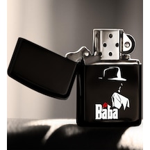 Bk Home Godfather Baba Tasarımlı Renkli Baskılı Benzinli Siyah Me N11.268
