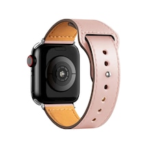 Newface - 127 - Apple Watch Uyumlu 42mm Kr415 Luaz Deri Kordon - Aconcept - - Pembe