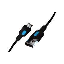 Lexroo Coral Micro Usb Hızlı Şarj Kablosu Siyah + Mavi/siyah Uç 150 Cm Standart