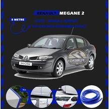 Renault Megane 2 Oto Araç Kapı Koruma Fitili 5metre Parlak Mavi Renk
