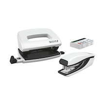 Leitz Nexxt Mini Delgeç Ve Zımba Seti, 10 Sayfaya Kadar, P2 No. 10 Zımba Teli, İnci Beyazı, Wow, 55612001 Genel