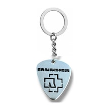 Rammstein Metal Grubu Pena Şeklinde Çift Taraflı Rock İşaretli Metal Anahtarlık