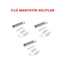 Sr-180 + Zl Aparat Seti 180 Kg Manyetik Kilit 12/24v Dc Elektromanyetik Kapı Kilidi 3 Adet