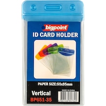 Bigpoint Korumalı Kart Poşeti Dikey Mavi 55x85mm 10'lu Poşet