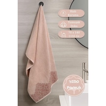 Pamuk Tekli Havlu Jakarlı Karna Home Klover - 70 X 140 Somon
