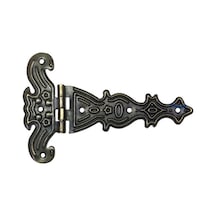 Dekoratif, Sac Tek Kuyruklu Menteşe - 69x102 Mm, Büyük, Antik, 1 Adet