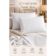 Su Geçirmez Fermuarlı Premium Yastık Alezi 50x70 Cm Beyaz - 943626415 Beyaz