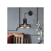 Siyah Boyalı Aplik E27 Metal Cam 14x19cm Diğer