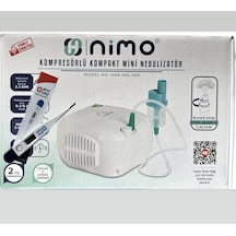 Ateş Ölçer Hediyeli Kompresörlü Compact Mini Nebülizatör Hnk-nbl-mn