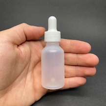 30 Ml Kısa Saydam Şişe Cam Damlalıklı , Beyaz Plastik Kapaklı , 30 Cc Cam Damlalıklı Pe Şişe X 10 Adet