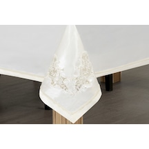 Finezza Anjelica Lüx Dantelli Monoray Kumaş Beyaz Masa Örtüsü 170