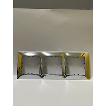 Simon Metal Krom Üçlü Çerçeve