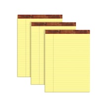 Tops The Legal Pad Yazma Pedleri, 20,8 Cm X 25,08 Cm X 25,08 Cm, Kanarya Kağıdı, Yasal Kural, 50 Yaprak, 3'lü Paket Çok Renkli