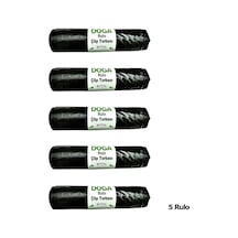 Ecoplast Battal Boy Siyah Çöp Torbası Poşeti - 300 G - 75 x 90 CM / 10 Adetlik 5 Rulo