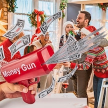 1 Pcs Vıp Qualıty Automatıc Money Throwıng Gun Vıp Otomatik Para Fırlatma Tabancası Yılbaşı Oyunları