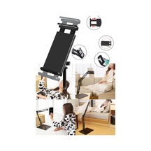 Kaliteli Tablet Standı Masa Üstü Çalışma Stand Sarsılmaz Düşmez Telefon Tablet Stand Siyah
