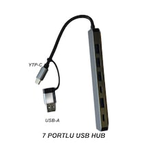 Usb 3.0 Type-c Çoğaltıcı Hub Alüminyum Çoklayıcı Dönüştürücü Typ-c Yuvalı