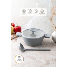 Emsan Swiss Cyrstal Rs Derin Tencere Gri 20 Cm Gri