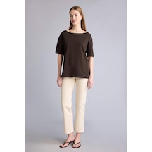 Defacto Comfort Straıght Yüksek Bel Bilek Boy Jean Pantolon F0064ax26smnm86 Ekru-nm86