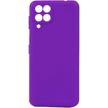 Kilifone - Samsung Uyumlu Galaxy M33 - Kılıf Mat Soft Esnek Biye Silikon - Mor