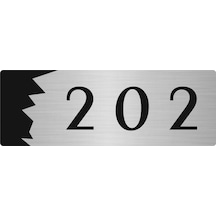 Metal Departman Kapı İsimliği, Yönlendirme Levhası 202 10x20 Cm Gümüş Renk