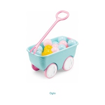 Gezgin Vagon Oyun Seti 24 Adet 7 Cm Renkli Top Turkuaz