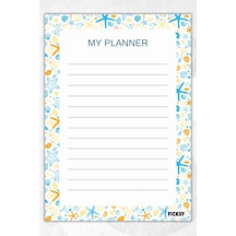 A5 Deniz Yıldızı Bloknot Çizgili Defter - 50 Yaprak - Notepad - Not Defteri - Not Kağıdı Çok Renkli Çok Renkli
