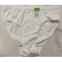 İki Yıldız 3'lü Beyaz Ribana Pamuklu Bikini Bel Külot 160 Beyaz