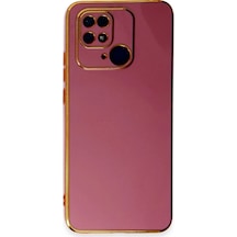 Xiaomi Redmi 10c Kılıf Volet Silikon - Kırmızı Düz Renkli