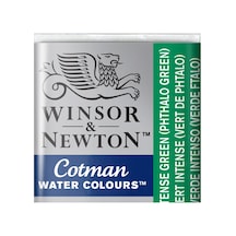 Winsor & Newton Cotman Yarım Tablet Suluboya Intense Green Phthalo Green 329 Karışık