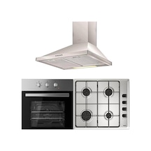 Teka HE 715 SS - HLX 640 KB - DF 60 Chef 1 Inox Ankastre Set